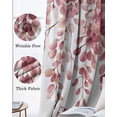 thumbnail image 3 of Red Eucalyptus Leaf Kitchen Curtains Spring Rustic Botanical Cafe Short Curtains for Bathroom Blackout Window Curtain Grommet Small Window Treatment Tier Drapes for Bedroom Living Room 27.5"x39"x2, 3 of 9