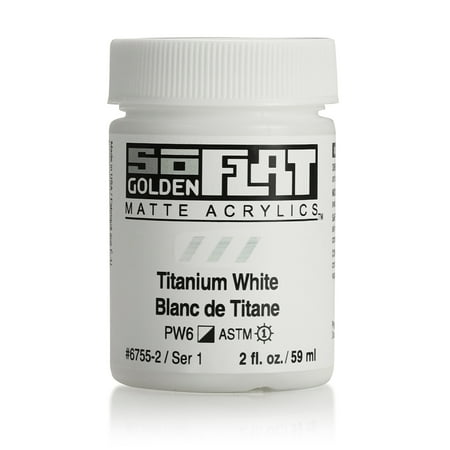 UPC: 0738797675520 | Golden SoFlat Matte Acrylic  2 oz. Jar  Titanium White