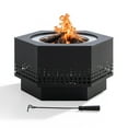 thumbnail image 5 of Sunjoy 28 In Smokeless Fire Pit with Removable Ash Pan, Outdoor Portable Wood Burning Fireplace with PVC Cover and Fire Poker ,Ideal for Camping, Bonfire, and Backyard, Black, 5 of 10
