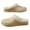 Khaki, variant on Womens Men's Fleece Lined Clogs Warm Garden Slippers Comfortable House Home Winter Shoes