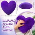 thumbnail image 3 of Cojín Marsui Fluffy con forma de corazón morado (2 unidades), 3 of 6
