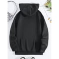 thumbnail image 2 of Plus Size Coffee Print Drawstring Hoodie, Cute Cozy Long Sleeve Sweatshirt For Spring & Fall, Women's Plus Size Clothing, 2 of 6