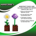 thumbnail image 7 of Minecraft Battery Powered Daisy and Allium Flower Night Lights, (2 Pack), 7 of 7