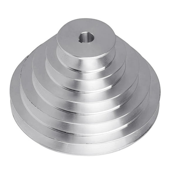Aluminum A Type 5 Step Pagoda Pulley Wheel 150mm Outer Diameter for V-shaped Timing Belt