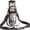 Gray Puppy, variant on Water Bottle Carrier Bag with Adjustable Shoulder and 2 Pocket,25oz,Black