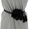 thumbnail image 2 of Unique Bargains 1 Pc Adjustable Waist Belt Flower Tie Adjustable Waist Cord for Women Black, 2 of 6
