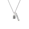 thumbnail image 2 of Delight Jewelry Silvertone Prayer Box Silvertone Family Bar Charm Necklace, 23", 2 of 4