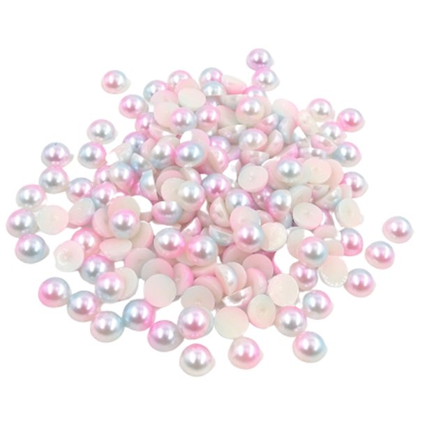 1200 piezas ABS Time Gemstone Semicircle Simulación Perla Parche Decorativo Time Gemstone Patch Suministros para joyería Craft Nail Art (Tamaño mixto)