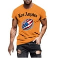 thumbnail image 3 of UVEASISHA Football T Shirts for Men Game Day Short Sleeve Crewneck Graphic Tees Big and Tall Casual Slim Fit Workout Shirt Fashion Streetwear Tshirts Orange L, 3 of 6