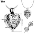 thumbnail image 5 of Heart Urn Necklace, Cremation Heart Urn Necklace Ashes Jewelry for Women Men, Keepsake Pendant Memorial Locket Ash Holder, Cremation Jewelry Heart Horn Urn Necklaces for Ashes (Silver), 5 of 8