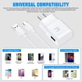 thumbnail image 4 of Fast Charge USB Type C Charger with 10FT Long Cable White Compatible with Samsung Galaxy S24 S23 S22 S21 S20 S10 S9 Note 20 Ultra Note 10 Plus, 4 of 6