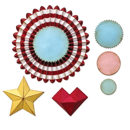 Sizzix Thinlits Metal Cutting Dies, Vault Rosettes, 7 Dies