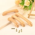 thumbnail image 5 of Uxcell 5 Pack U Shaped Beech Wood 5.04" Hole Spacing Cabinets Drawer Pulls Handles, 5 of 6