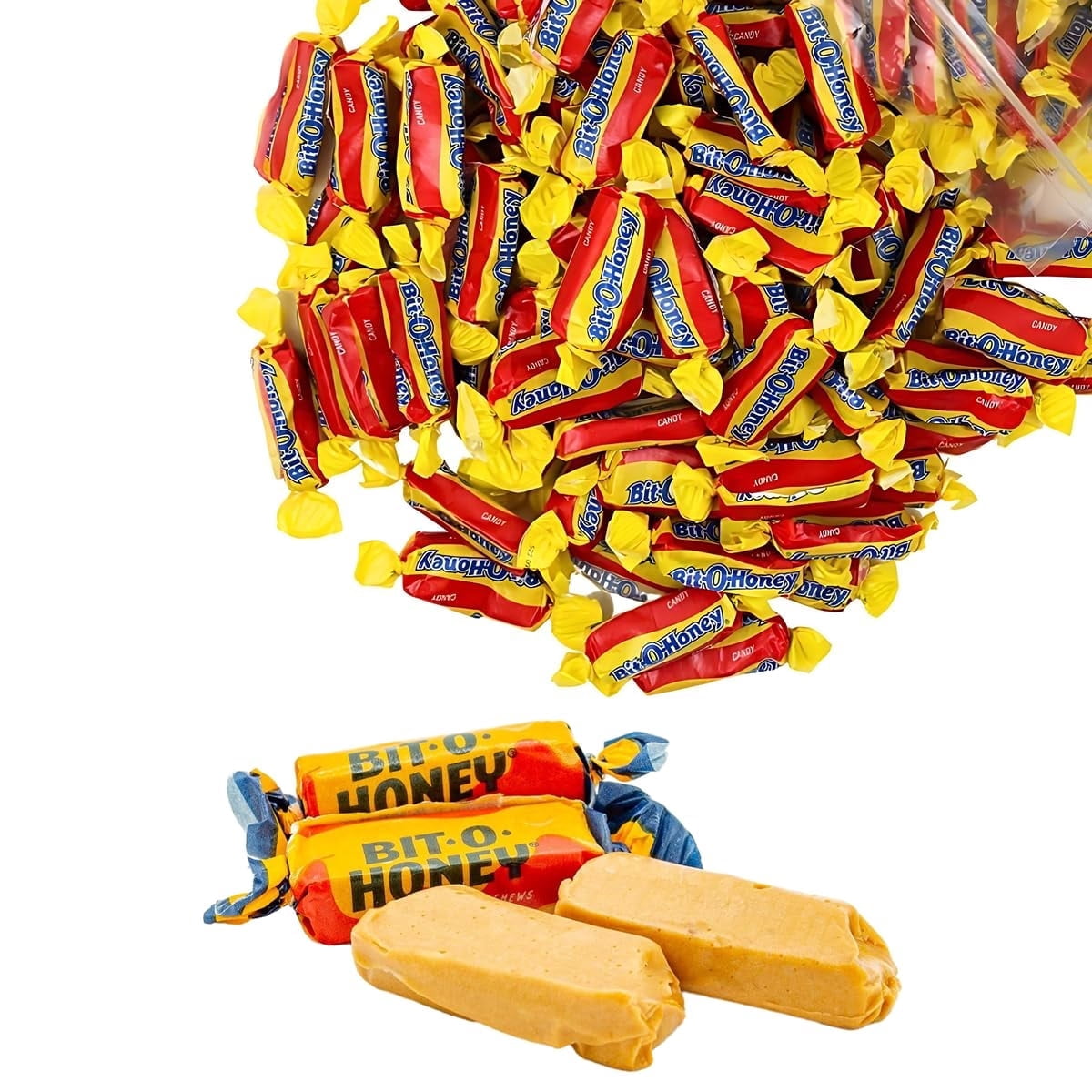 Obelys Bit-O-Honey Chewy Candy - Individually Wrapped Taffy With Almond Honey Flavored | 5 Pounds