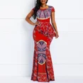 thumbnail image 2 of Vestidos africanos de estilo Ankara para mujer, trajes para mujer, bata de fiesta, ropa de moda, falda larga con volantes estampados, novedad, 2 of 5