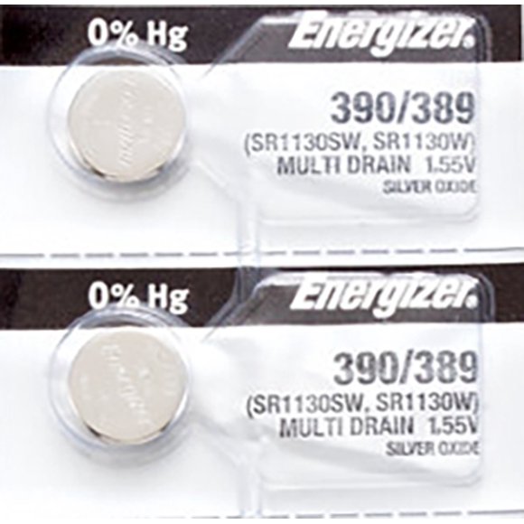 2 x Energizer 390 Watch Batteries, SR1130SW or 389 Battery
