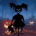 thumbnail image 2 of Silueta de jardín Halloween Scary Ground Mounted Sign Patio trasero al aire libre Decoración del patio, tipo C Vogacara HA007928-03, 2 of 6