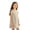 Beige, variant on Grblisyd Dresses for Girls Kids Casual Crewneck Loose Short Sleeve Dress Solid Color Midi Dress 10-12 Years