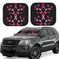 thumbnail image 1 of Saiise Breast Cancer for Foldable Car Sun Shades (2-Pack) Offer Sun Protection with an Easy-fold Design for Convenient Windshield Shading-Small, 1 of 6