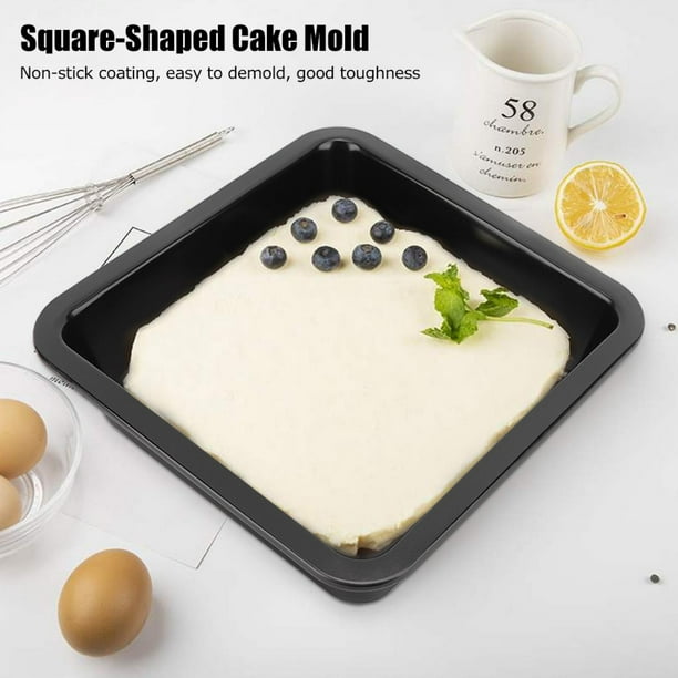 BANDEJA DE MOLLE DE PIZZA DE PASTEL DE QUESO CUADRADO DE ACERO DE ACERO ANTIADHERE PARADERÍA PARA EL HOGAR