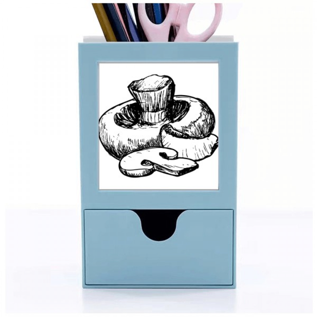 Realistic Swamm Line Illustration Pattern Desk Supplies Organizer Pen Holder Card