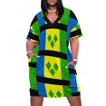 thumbnail image 2 of Saint Vincent and The Grenadines Loose Pocket Dress dresses for women 2025 summer woman dress 2025, 2 of 7