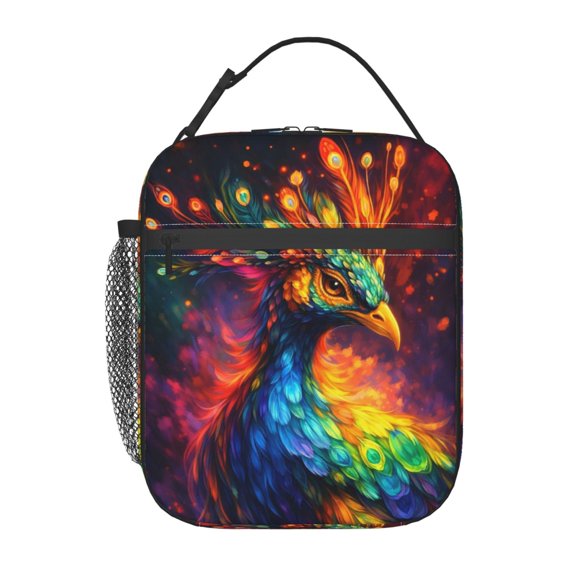 Mythical Bird Lunch Bag Reusable Thermal Lunch Tote with Handle for Women and Men