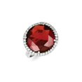 thumbnail image 1 of Sterling Silver Clear & Red CZ Ring Size 9, 1 of 3