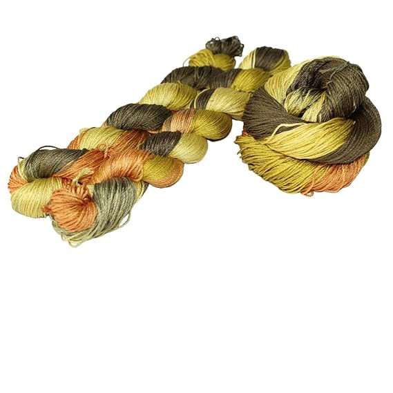 Knitsilk 3 ply100% Pure Mulberry Queen Silk Yarn 50 gram Lace Weight | Great for Knitting, Crochet, Weaving, Mixed Media (Morning Glory)(Pack of 3)