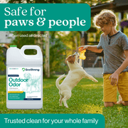 Outdoor Odor Eliminator: Dog Urine Enzyme Cleaner for Yard, Turf, Kennels and Decks (1 Gallon)