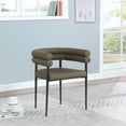 thumbnail image 2 of Meridian Furniture Lavina Olive Vegan Leather Dining Chair (Set of 2), 2 of 10