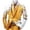 Gold, variant on Men's Christmas Print Blazer Jacket, Round Collar Long Sleeve Suit Coat for Holiday Parties and Gatherings
