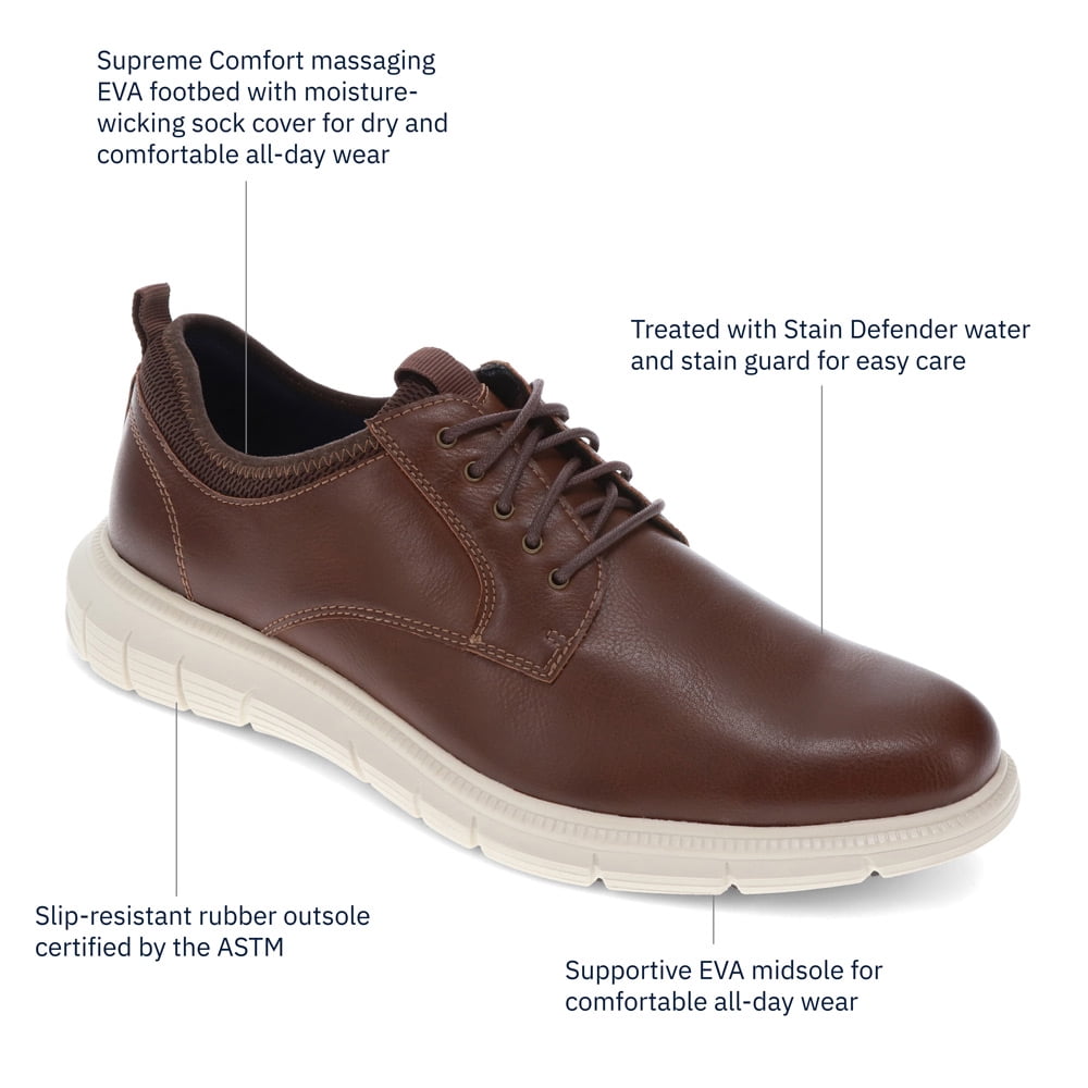 Dockers Mens Trine Slip Resistant Work Casual Lace Up Oxford Shoe