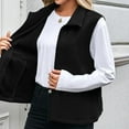 thumbnail image 5 of Zunfeo Women Fleece Vest Sofy Warm Fall Winter Sleeveless Jackets,Collar Zipper Outerwear with Pockets Black 2XL, 5 of 8