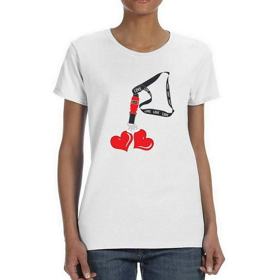 Love Keys Shaped T-Shirt Women -Image by Shutterstock, Female Large
