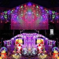 Toodour Christmas Lights Outdoor, 29.5ft 360 LED Icicle Christmas Lights with 8 Modes, 60 Drops, Plug in Fairy String Lights for Party, Holiday, Wedding Decors (Multicolor)