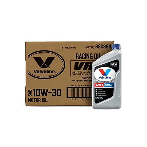 Valvoline VR1 Racing SAE 10W30 High Performance High Zinc Motor Oil 1 QT, Case of 6