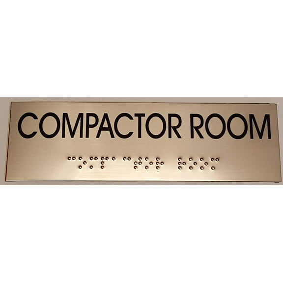 COMPACTOR ROOM - BRAILLE-STAINLESS STEEL ( Heavy Duty-Commercial Use )