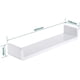 thumbnail image 2 of Estantes de baño de plástico blanco para montaje en pared, estantes de pared flotantes con ventosa en forma de U, suministros de ducha (grandes), 2 of 5