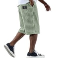 thumbnail image 2 of Dresfit Corduroy Shorts Men Baggy Long Shorts Summer 2026 Drawstring Multi Pockets Vacation Short Pants Elastic Waist Solid Relaxed Fit Casual Bermuda Shorts M, 2 of 4