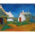 thumbnail image 3 of Vincent van Gogh 14x12 Black Modern Framed Museum Art Print Titled - Three White Cottages in Saintes-Maries (1888), 3 of 5