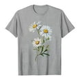 thumbnail image 6 of GEWSEY Women's Short Sleeve Crew Neck Sunflower Graphic Printed Summer Tee Vintage T Shirt Cotton Tops Novelty Cool Shirt (Light Gray, XL), 6 of 6