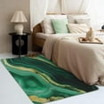 thumbnail image 4 of Marble Rug & Home Decor - Emerald Green and Gold Rugs for Entryway, Front Door Mat Indoor Entrance, Washable Rugs, 2x3 Rug, Non Slip Soft Small Area Rug, Modern Luxury Carpet & Room Decorations Y-&133, 4 of 7