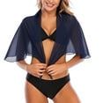 thumbnail image 5 of Qzwdhjm Swimsuit Coverups for Women Sarong Beach Bikini Wrap Semi-Sheer Short Skirt Chiffon Scarf for Summer Swimwear, 5 of 9