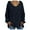 Black, variant on Rovga Womens Pullover Sweaters Female Fashion Knitted Solid Long Sleeve V-Neck Cardigan Tops Loose Sweater