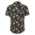 thumbnail image 2 of CamiHawaiaDe PlaEstampado Floral Con Botones ManCorCamiDe Verano PaHombres Negro 60, 2 of 6