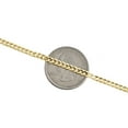 thumbnail image 5 of 14K Yellow Gold 3mm Solid Plain Curb Cuban Chain Link Necklace 18 Inches, 5 of 7