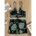 thumbnail image 2 of Swmmer Liket Women's Modest Swimsuits Drawstring Cute High Waisted Bikini Sets for Women Bandeau Floral Bikini Bathing Suit Swimwear, 2 of 3