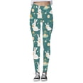 thumbnail image 4 of Landzoo Easter Day For Women Print High Waist Yoga Pants For Women's Leggings Tights Compression Yoga Running Fitness Print Leggings Pants For Yoga Running Gym Stretchy Cozy Women's Leggings Pants, 4 of 5