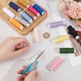 thumbnail image 3 of 15 Colors Polyester Embroidery Thread for Denim 820 Yards Heavy Duty Sewing Threads Denim Thread for Jeans with Clear Plastic Storage Box for Quilting Serger Sewing and Embroidery, 3 of 5
